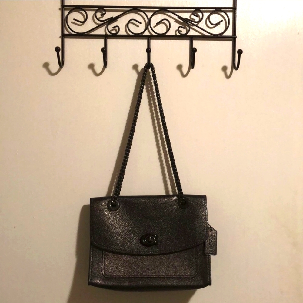 Coach gun metal purse